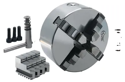 Immagine prodotto di Mandrino rotante, design a 3 o 4 griffe, ampio campo di serraggio, K12-100 100 mm