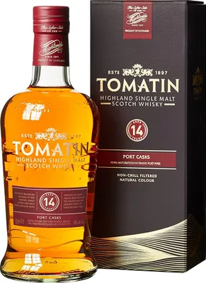 Produktbild von Tomatin 14 Jahre Port Casks Finish Highland Single Malt Scotch Whiskey | 46 % vol | 0,7 l