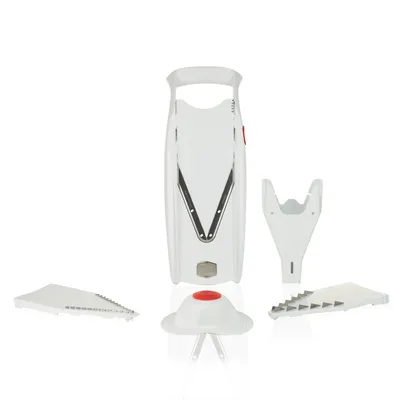 Produktbild von V5 Hobel Powerline Starter Set Küche Gemüseschneider Tomaten Zwiebeln Kartoffelreibe Küchenutensilien Gemüsehobel V Hobel