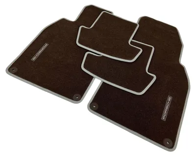 Productafbeelding van Porsche Carrera 911 992: vloermatten, model 911 992, velours, leer, bruin, individueel design