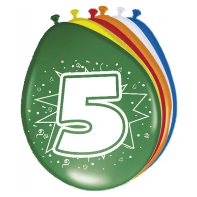 Produktbild von Folat BV Figur Luftballons 5 Jahre, 8..