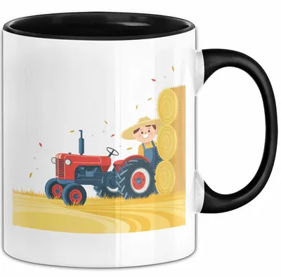 Produktbild von Landwirt Tasse Geschenk Lustige Geschenkidee Spruch Für Landleben Liebhaber (Schwarz)