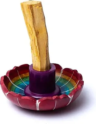 Image de Brûleur d'encens Palo Santo Lotus - 10x3cm ; 215g