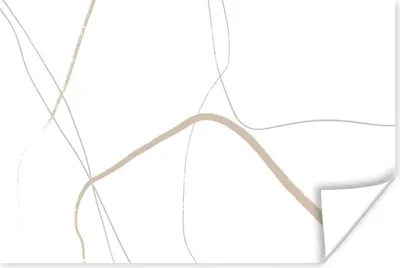 Produktbild von MuchoWow® Poster Abstrakt - Minimalismus - Linienkunst 120x80 cm - Bilder