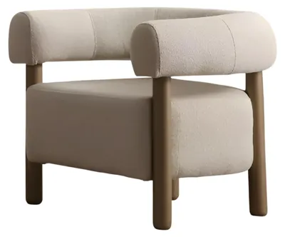 Immagine prodotto di Poltrona lounge beige di design Poltrona moderna Soggiorno 1 posto