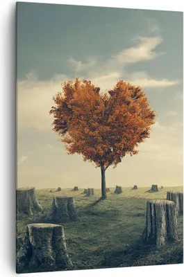Produktbild von Bild auf Leinwand - Leinwandbild - Einteilig - Baum Natur Wiese - 70x100cm - Wand Bild - Wanddeko - Wandbilder - Leinwanddruck - Wanddekoration - Leinwand bilder - Wandbild - PA70x100-3751