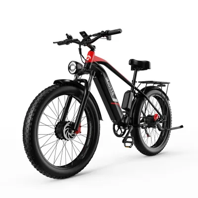 Produktbild von F26 26‑Zoll Erwachsenen All‑Terrain‑E‑Mountainbike mit Doppelmotor, 48V 20Ah, Aluminiumrahmen, IPX4‑Schutz, Getriebeschutzabdeckung, 130 N·M, 150KG