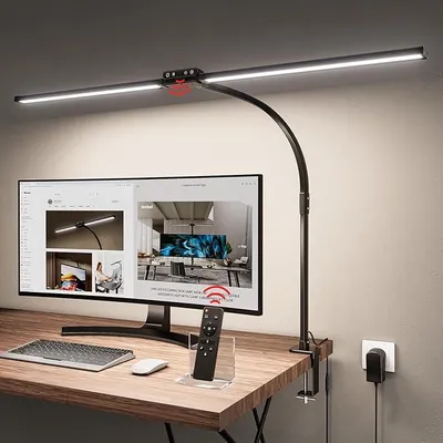 Zdjęcie produktu dla Jeebel Lampa Biurkowa LED 24W Dwugłowicowa z Pilotem
