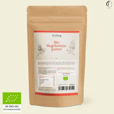 Produktbild von Hagebuttenpulver - Standbodenbeutel 350g