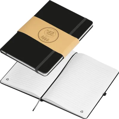 Produktbild von Notizbuch / Cover aus recyceltem Polyurethan/ DIN A5 / 192 Seiten / Farbe: schwarz