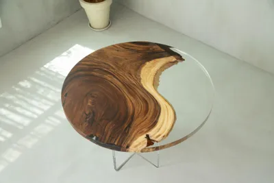 Obrázek produktu pro Runder Esstisch Epoxid Harz Tische Besprechungstisch Konferenz Tisch Massiv Holz