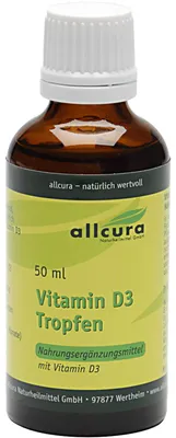 Obrázok produktu pre allcura vitamín D3 kvapky, 50 ml roztok