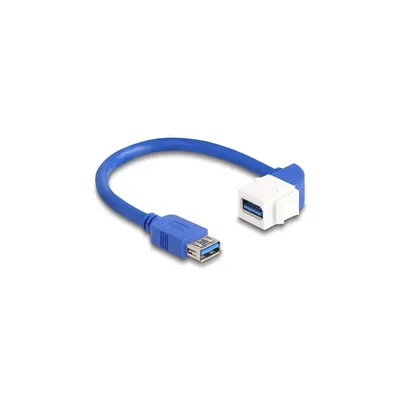Obrázok produktu pre DeLOCK 86964, 0,2 m, USB A, USB A, USB 3.2 Gen 1 (3.1 Gen 1), 5 Gbit/s, Modrá, Biela