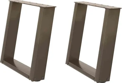 Immagine prodotto di Gambe per Tavolino da Caffè a Forma di U 2 pz Acciaio Naturale 50x(42-43) cm Acciaio