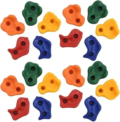 Imagen del producto de Juego de 20 agarres de escalada, de colores, para pared de escalada