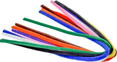 Produktbild von Pfeifenputzer farbig sortiert, 10 Stk. ø 8 mm / 50 cm