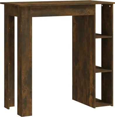 Produktbild von vidaXL Bartisch mit Regal Räuchereiche 102x50x103,5 cm Holzwerkstoff