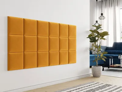 Immagine prodotto di Pannello a muro imbottito 30x30 PAG - giallo