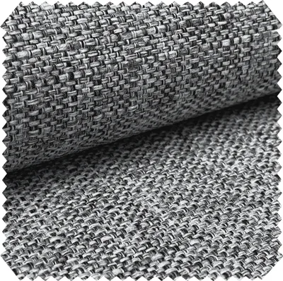 Produktbild von novely® MUDAU - Grob Gewebter Polsterstoff - Melierter Möbelstoff mit Flachgewebe - Pflegeleichte Meterware 1lfm - Farbe: DH-90 Weiß Schwarz