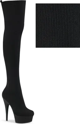 Produktbild von DELIGHT-3002-1 Damen Boots von Pleaser, Schwarz EU 37, US 7