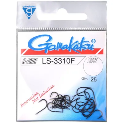 Produktbild von Gamakatsu LS-3310 Hooks NS Black - 25 Angelhaken, Größe:1/0