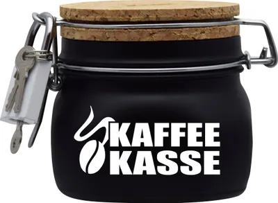 Produktbild von Spardose Geld Geschenk Ideen Kaffee Kasse Schwarz Größe S 0.5 Liter