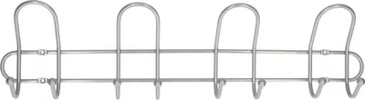 Produktbild von Wandgarderobe - 4 Haken - Aluminium verchromt - 15 x 53,5 cm