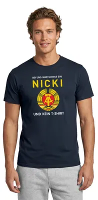 Produktbild von Spreadshirt Nicki Kein T-Shirt DDR Ostdeutschland Ossi Sprüche Männer T-Shirt, M, Navy