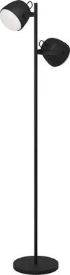 Imagen del producto de Lámpara de pie EGLO Upanema, ideal para el salón, con estructura de acero en color , pantalla de vidrio blanco texturizado y casquillo E27