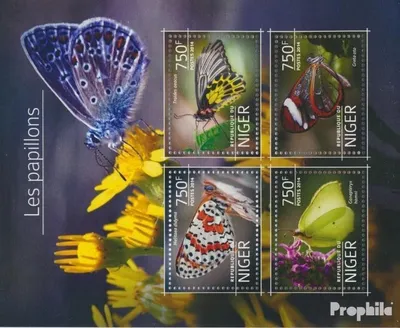 Produktbild von Briefmarken Niger 2014 Mi 3174-3177 Kleinbogen (kompl. Ausg.) postfrisch Schmetterlinge