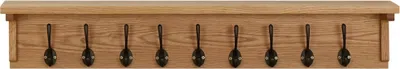 Produktbild von vidaXL Wandgarderobe 90x16x16 cm Massivholz Eiche