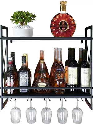 Produktbild von Klappbarer Weinflaschenhalter, Edelstahl, 6 Flaschen