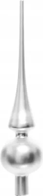 Immagine prodotto di Kaemingk, ciondolo per albero di Natale argento opaco Ø 6 cm 26 cm di altezza - vetro