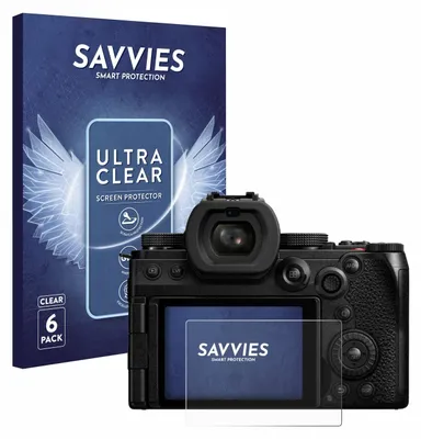 Produktbild von 6x Für Panasonic Lumix DC-S5II Schutzfolie Savvies Displayschutz Display Schutz Folie Klar Transparent