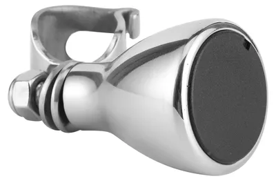 Image de Bouton de direction en alliage d'aluminium chromé pour bateaux, yachts et applications marines