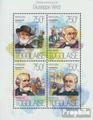Produktbild von Briefmarken Togo 2013 Mi 5461-5464 Kleinbogen (kompl. Ausgabe) postfrisch Giuseppe Verdi