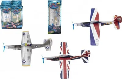 Produktbild von Flugzeug-Wurfschaumstoffmodell 24cm - Farbenmix