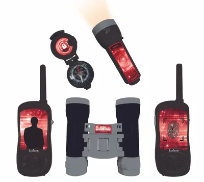 Produktbild von Spion-Set mit Walkie-Talkies, Fernglas & Taschenlampe