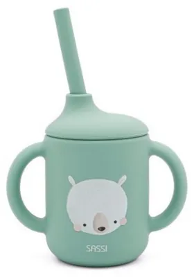 Produktbild von Babybecher mit Griffen - 10,7 x 10 cm - Blau | by Sassi Junior
