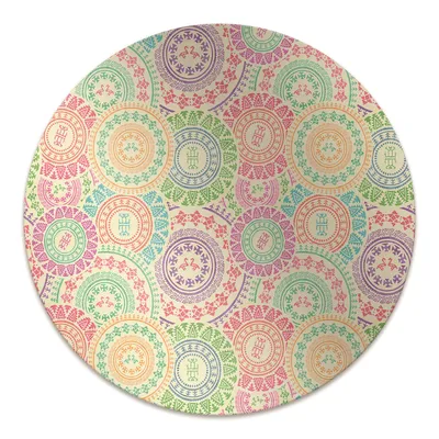 Obrázek produktu pro Kulatá ochranná podložka pod podlahu - Ochranná podložka pod židli - Podložka pod podlahu - 140x100 cm - Kruhový vzor