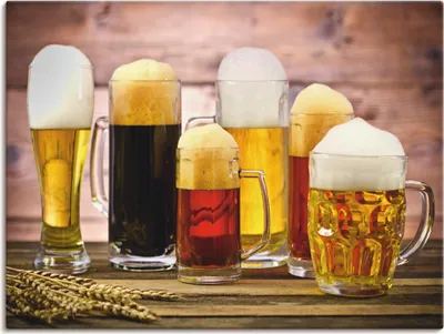Produktbild von ARTland Leinwandbild Biervielfalt Größe: 60x45 cm