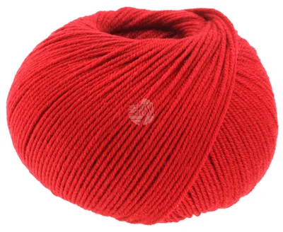 Produktbild von Lana Grossa MERINO SUPERIORE 50 g pure extrafeine Wolle 180 m Farbe 030 - Leuchtendrot