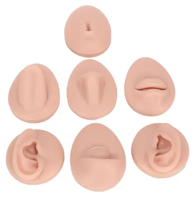 Zdjęcie produktu dla Model anatomiczny z silikonu do ćwiczeń, symulujący ucho, oko, nos, usta, język i pępek, przeznaczony dla początkujących