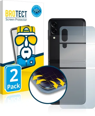 Produktbild von 2x BROTECT Fullscreen Schutzfolie für Samsung Galaxy Z Flip 3 5G (Rückseite) Displayschutz Folie Fullcover Klar Transparent