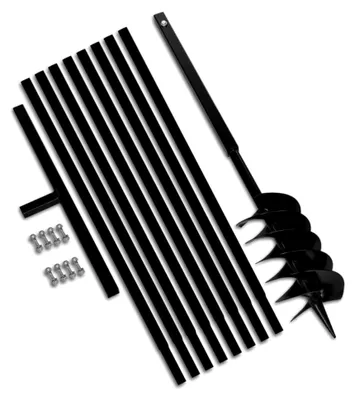 Produktbild von Erdbohrer mit Griff, 150 mm, Verlängerungsrohr, 9 m, Stahl