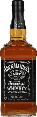 A bottle of Jack Daniel's Old No. 7 Tennessee Whiskey.