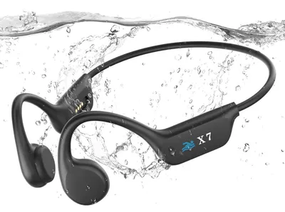 Produktbild von Kopfhörer Schwimmen Knochenschall Kopfhörer Bluetooth IP68 Wasserdichte Kopfhörer Schwimmen mit MP3-Player 32GB Speicher Unterwasser Kabellos Sport Open