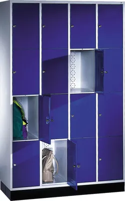 Produktbild von C+P Schließf.schrank 8470401S10013 16Fächer 1950x1220x500mm lgr/ebl