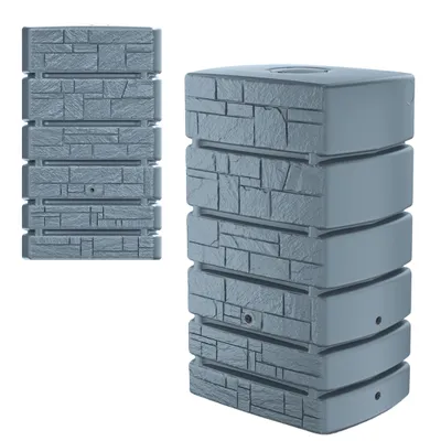 Produktbild von Fortena Regenwassertonne Regentank Regenbehälter Regentonne Wassertank 450L (Grau)