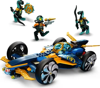 Produktbild von LEGO 71752 NINJAGO Ninja-Unterwasserspeeder, U-Boot Spielzeug, Set mit 4 Ninja Mini-Figuren